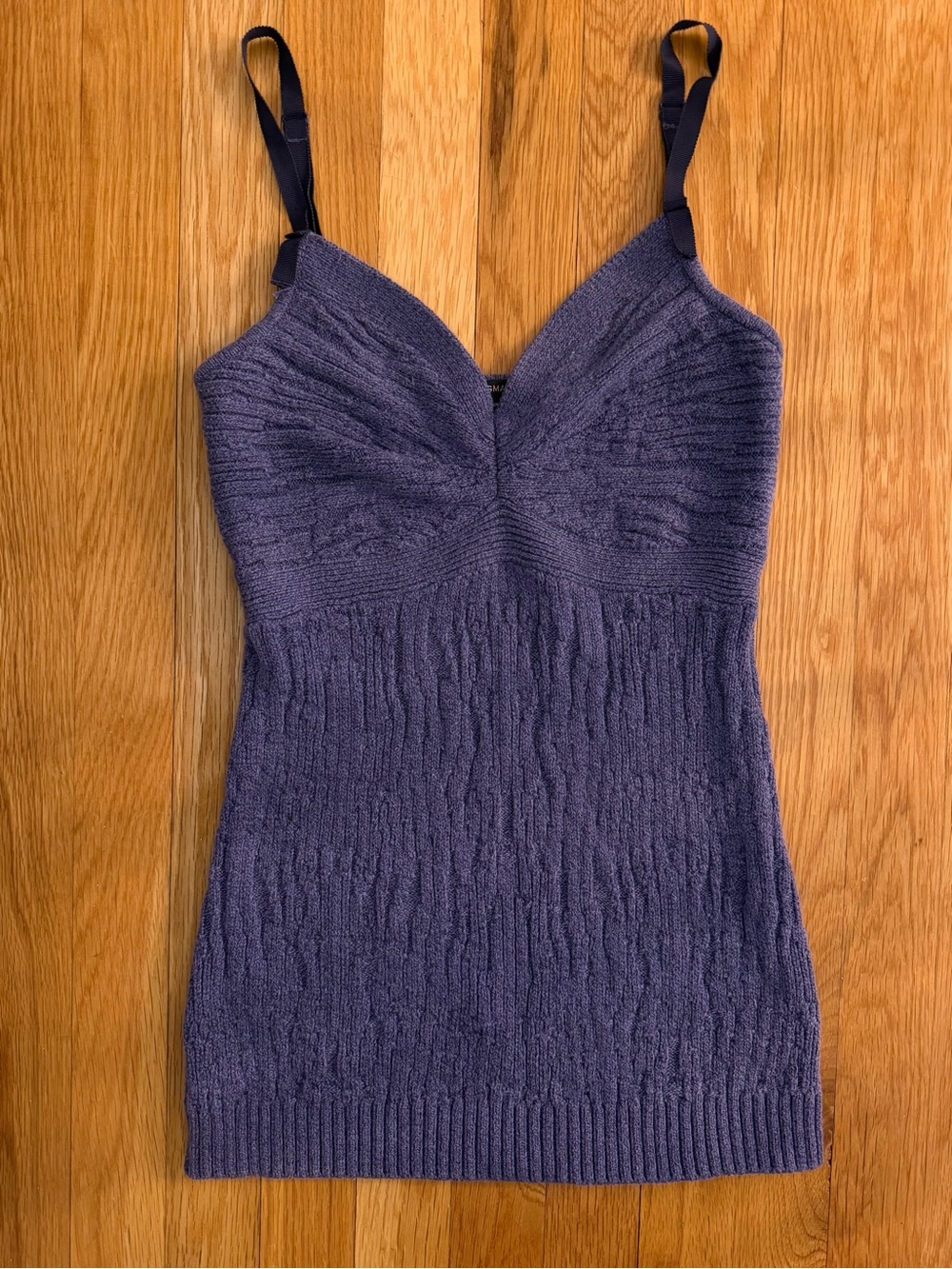 Vintage Y2K BCBGMAXAZRIA Purple Knit V-Neck Sleeveless Tank Top  Size M